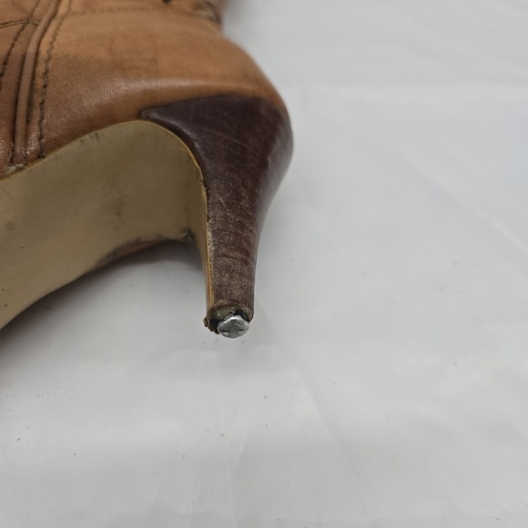 Jeenz Bootz Leather Hi Heel Boots Womens Size‎ 5.5M J504 USA Made Vintage - Picture 7 of 9